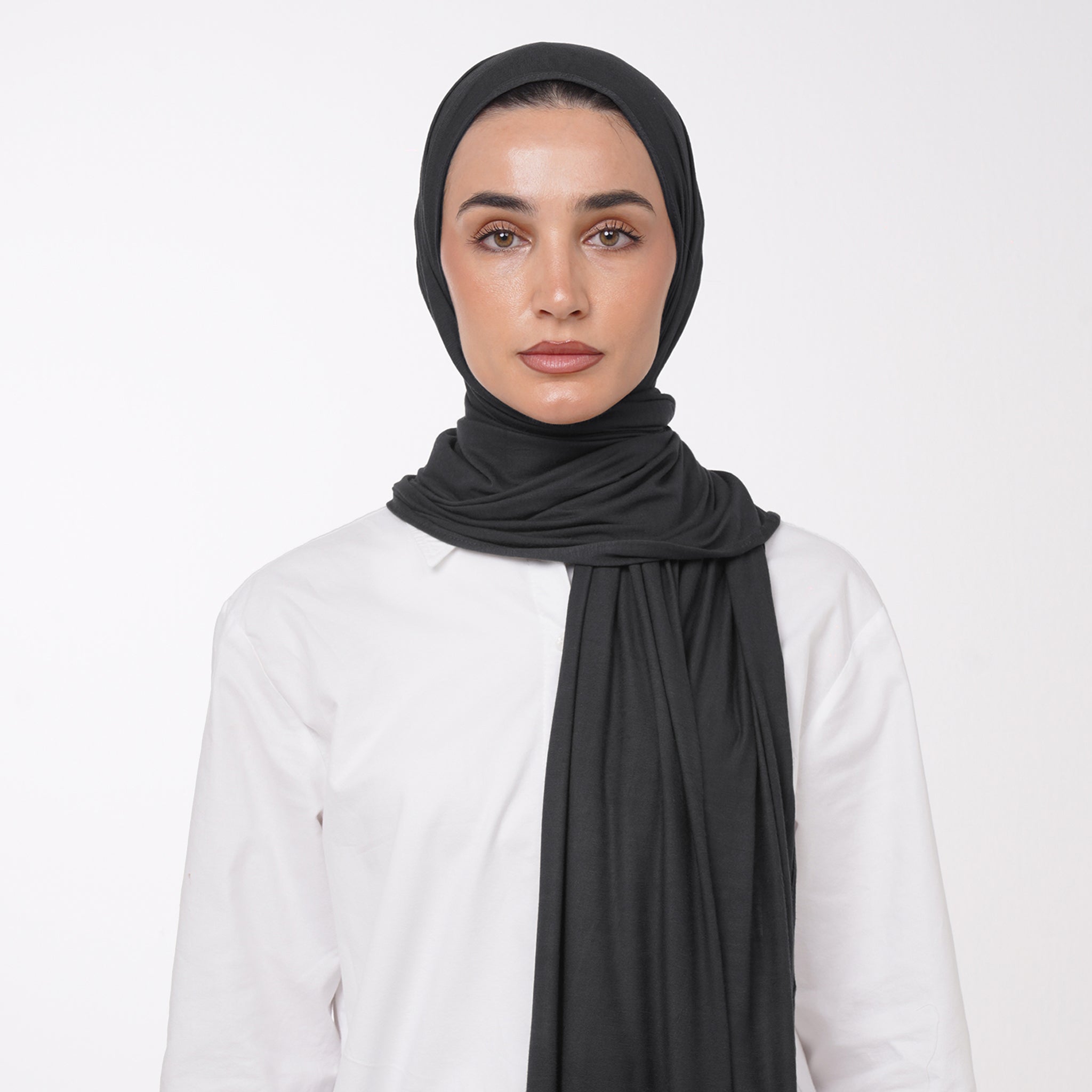 Plain Jersey Hijab or Everyday Comfort Jersey Hijab -  Dark Charcoal
