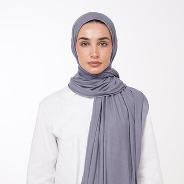 Plain Jersey Hijab or Everyday Comfort Jersey Hijab -  Dusty Lavender Gray