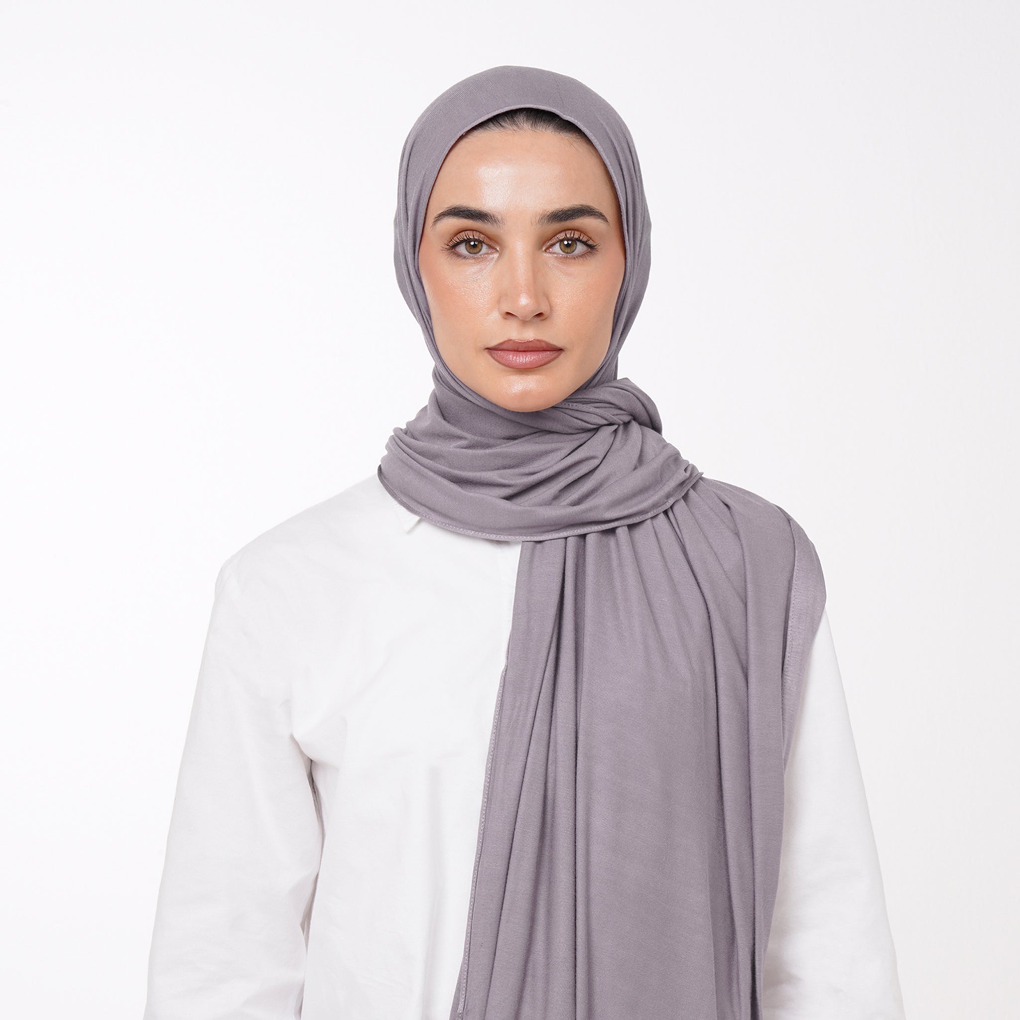 Plain Jersey Hijab or Everyday Comfort Jersey Hijab -  Taupe Gray