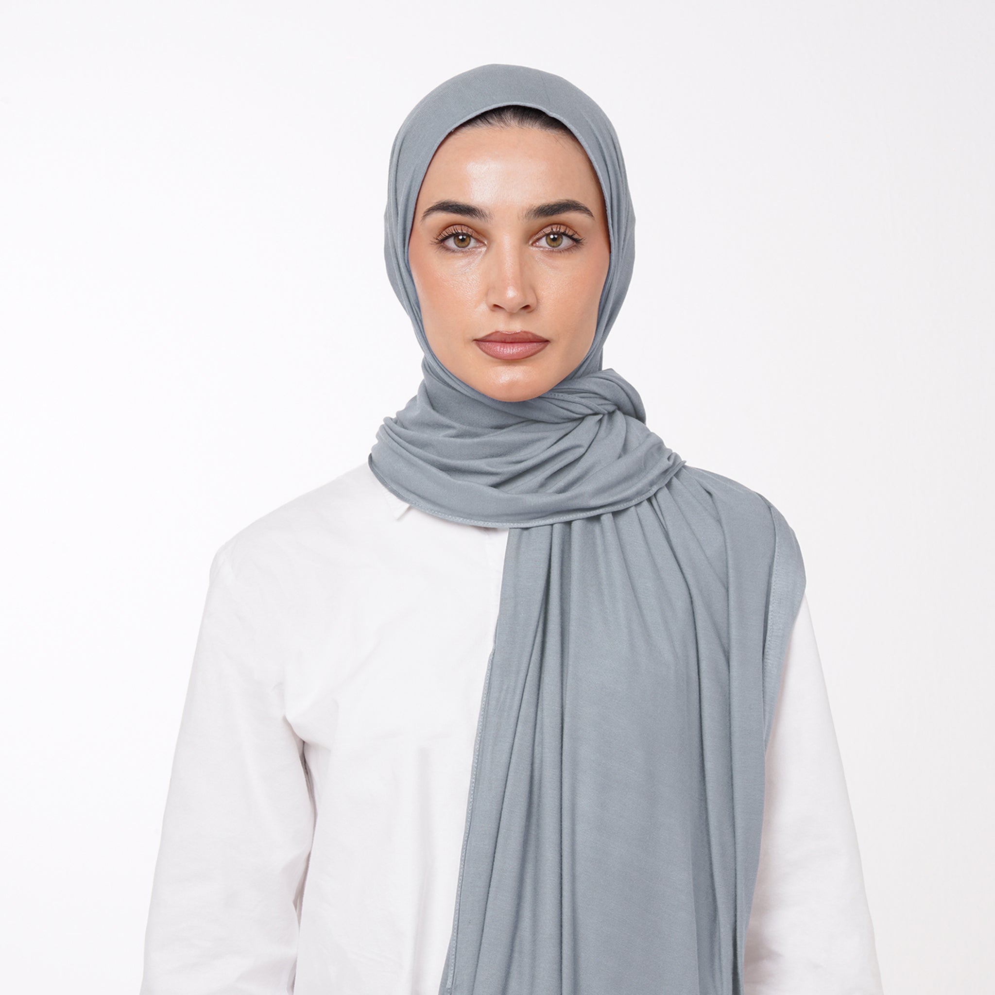 Plain Jersey Hijab or Everyday Comfort Jersey Hijab -  Steel Mist