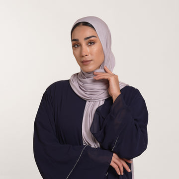 Premium Jersey Hijab - Soft Mushroom