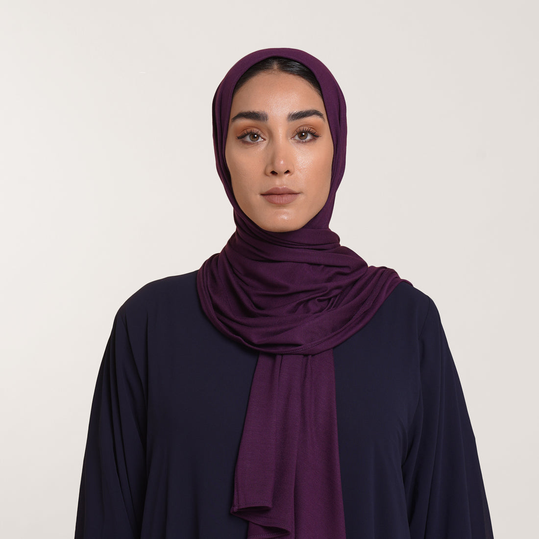Premium Jersey Hijab - Deep Plum
