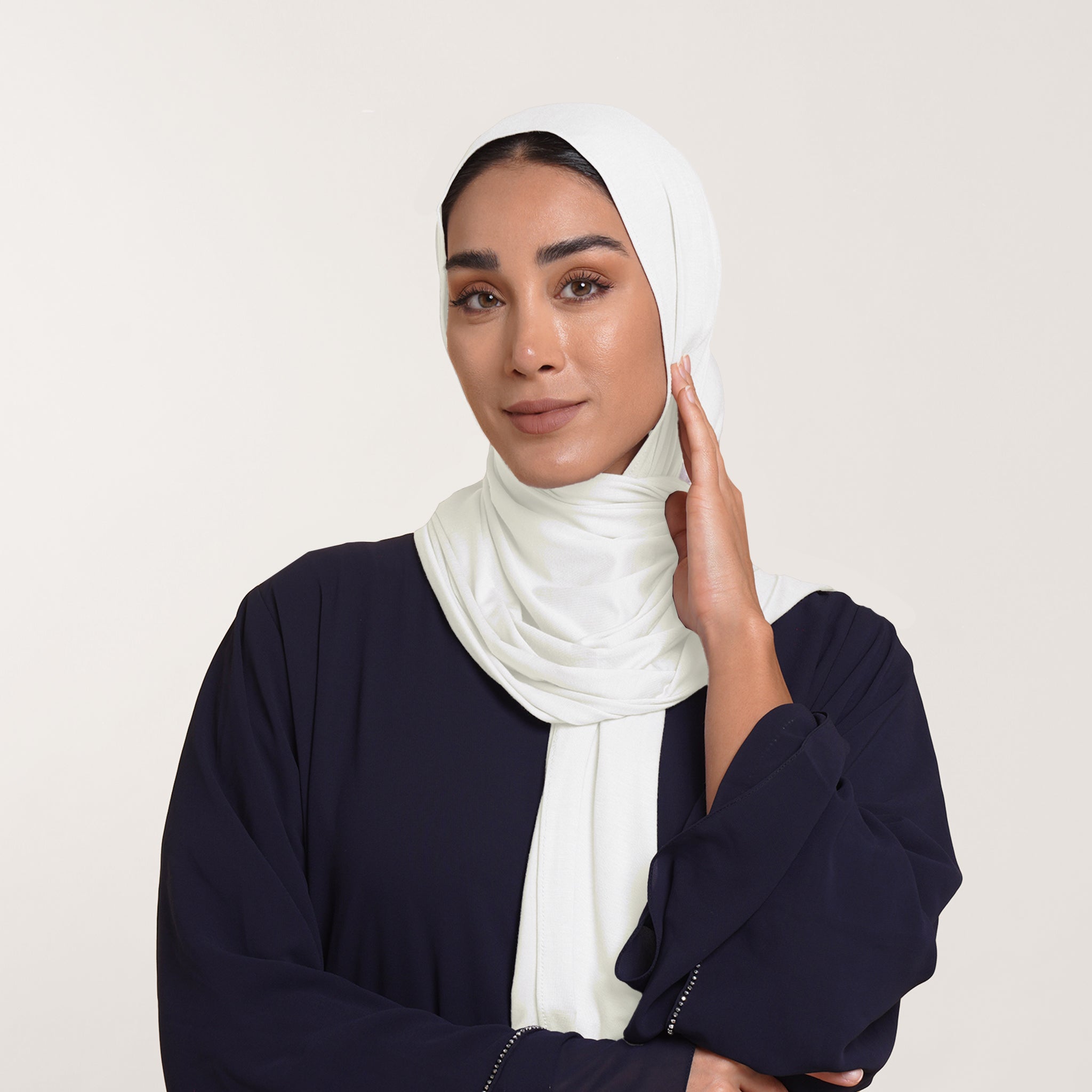 Premium Jersey Hijab - Ivory