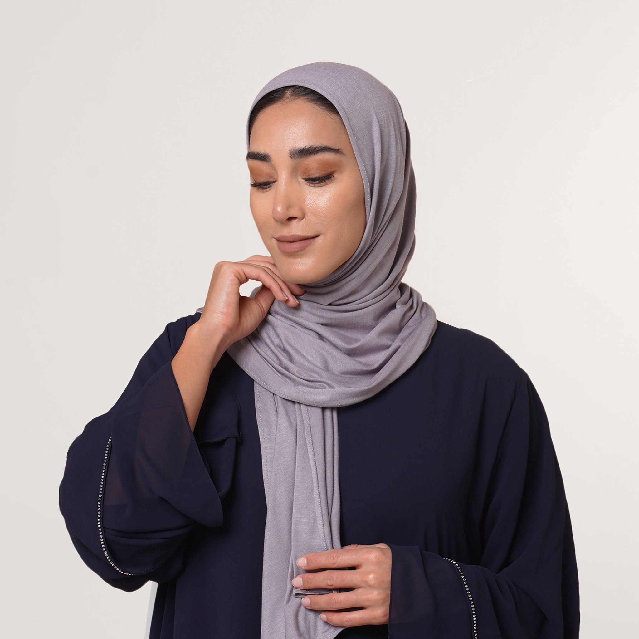 Premium Jersey Hijab - Smoky Grey