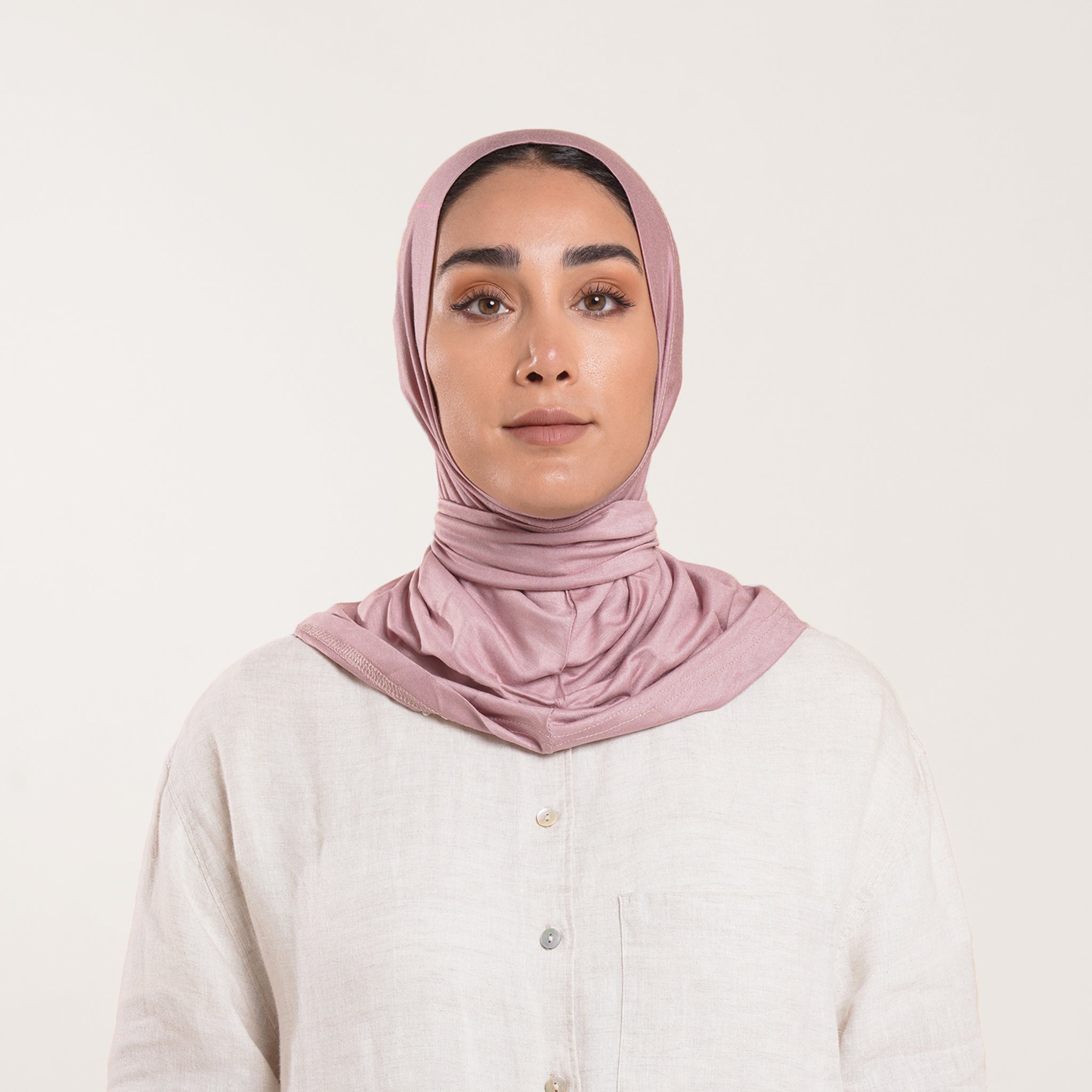 Easy wear Hijab (Tabaki) - Dusty Pink