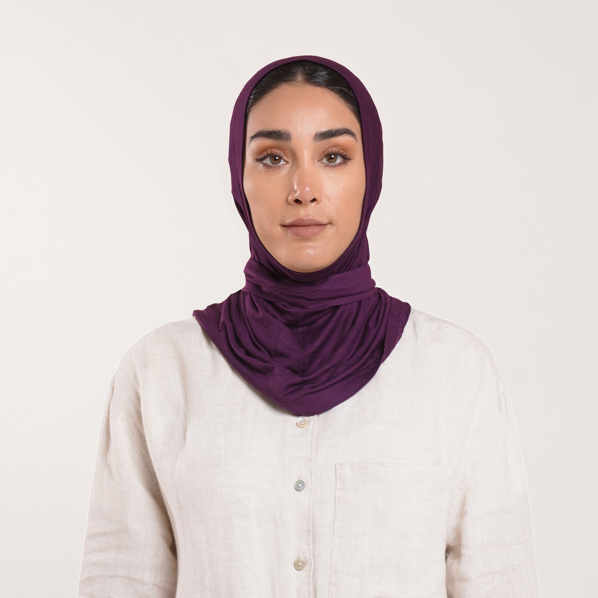 Easy wear Hijab (Tabaki) - Deep Plum