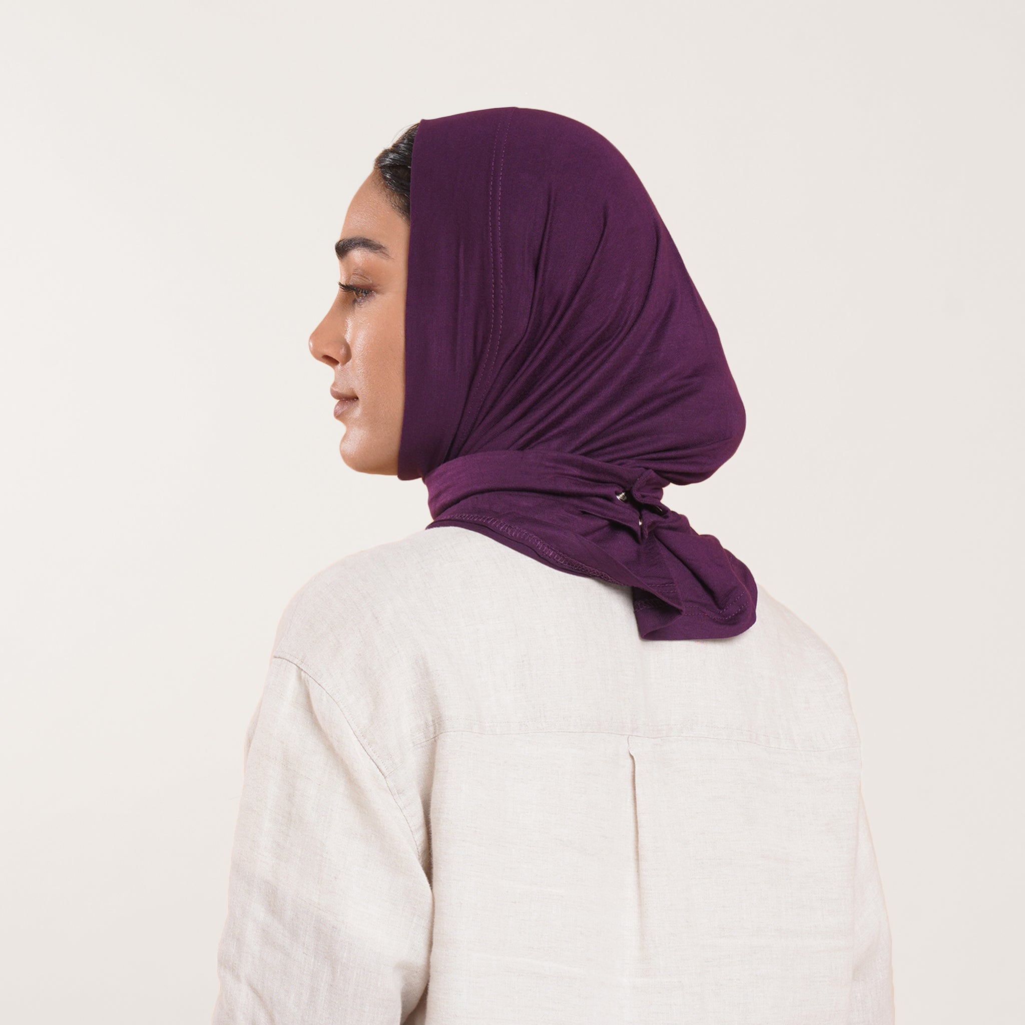 Easy wear Hijab (Tabaki) - Deep Plum