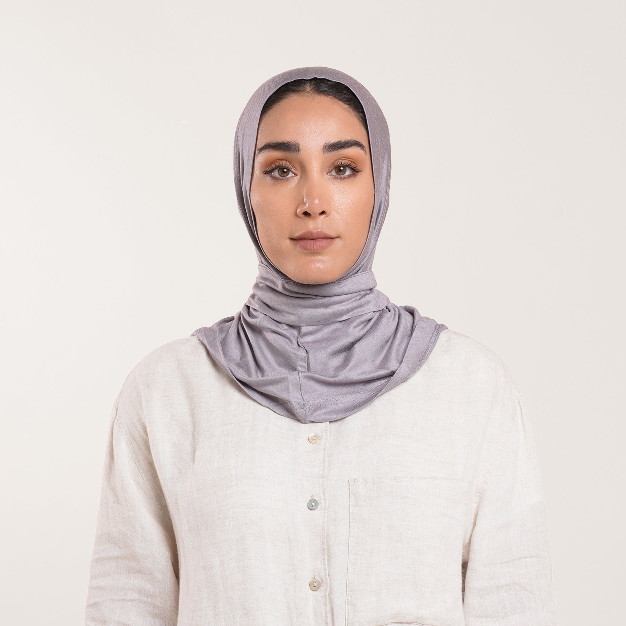 Easy wear Hijab (Tabaki) - Muted Lavender Grey