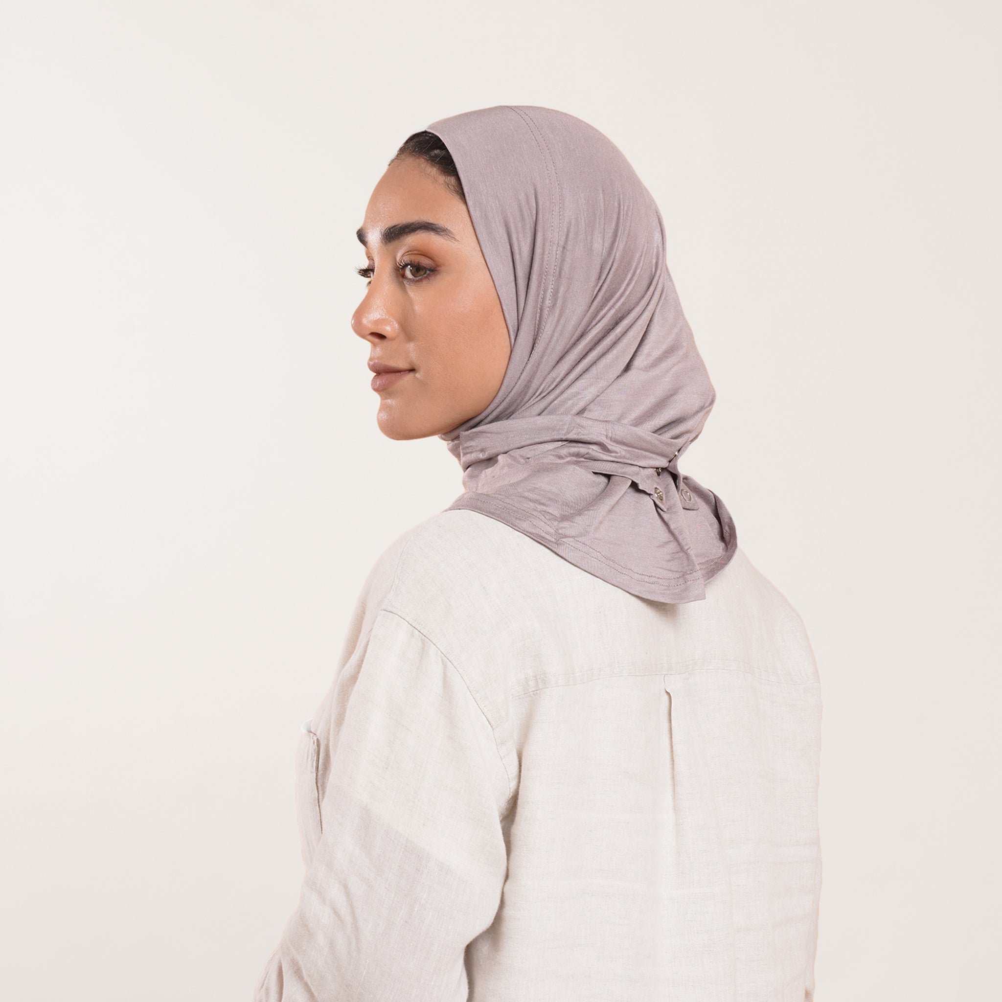 Easy wear Hijab (Tabaki) - Muted Lilac Taupe