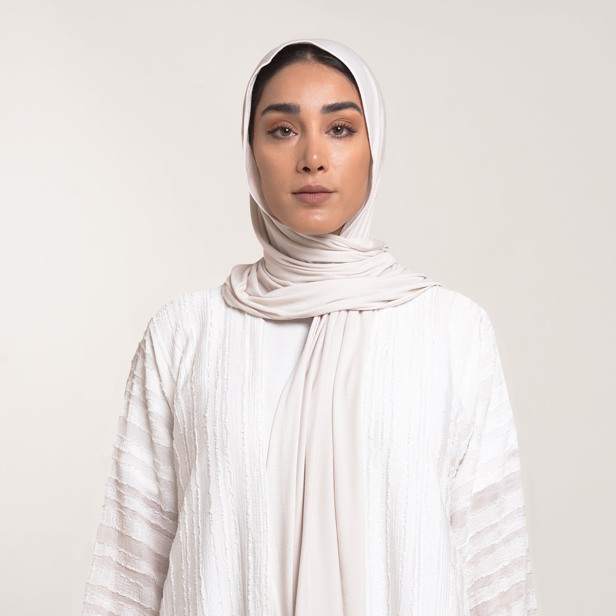 CC Malmal Jersey Hijab -Ivory Blush