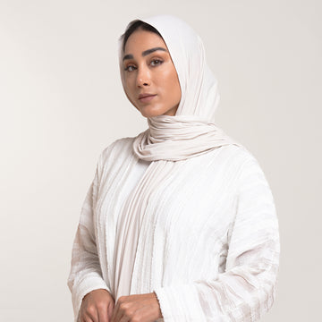 CC Malmal Jersey Hijab -Ivory Blush