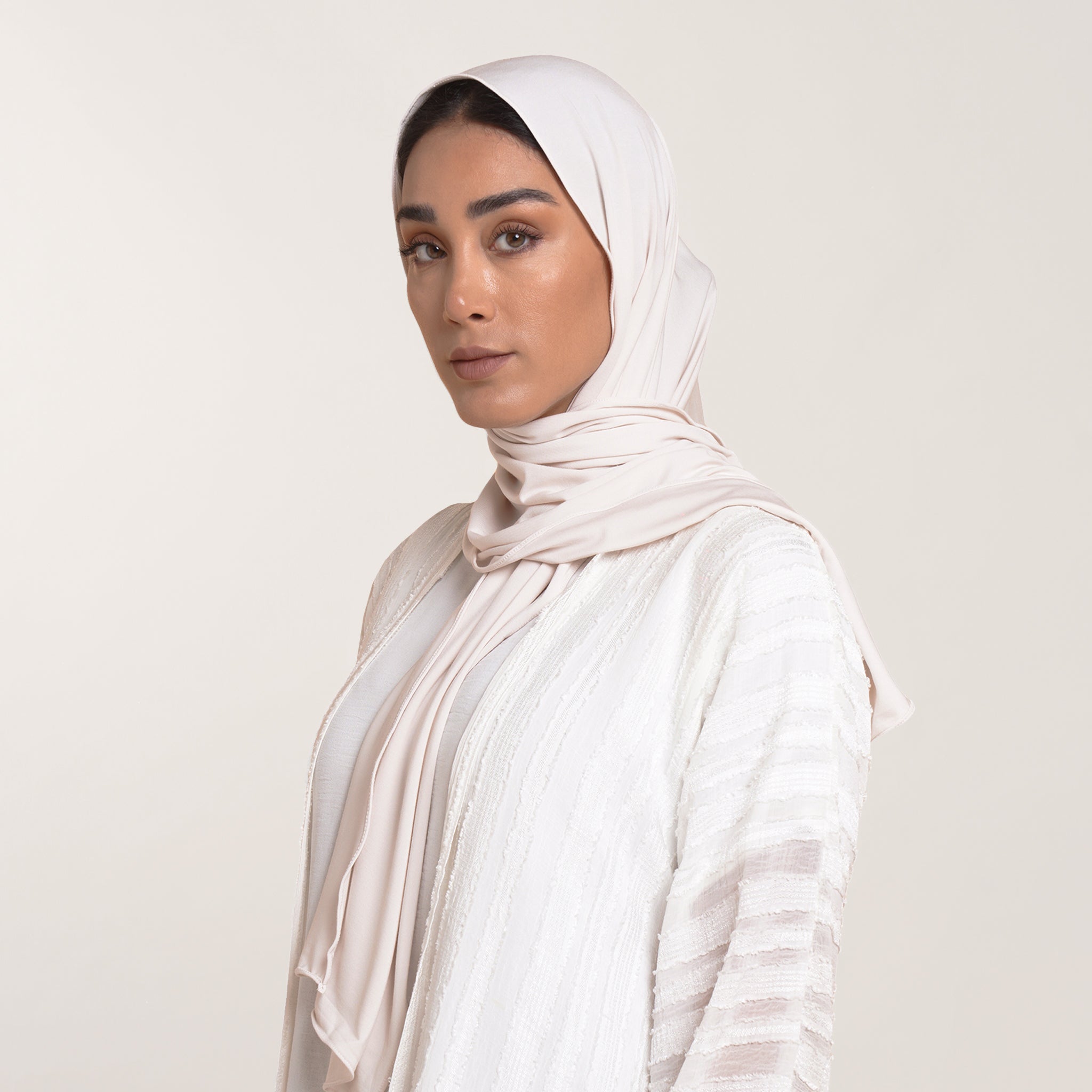 CC Malmal Jersey Hijab - Ivory