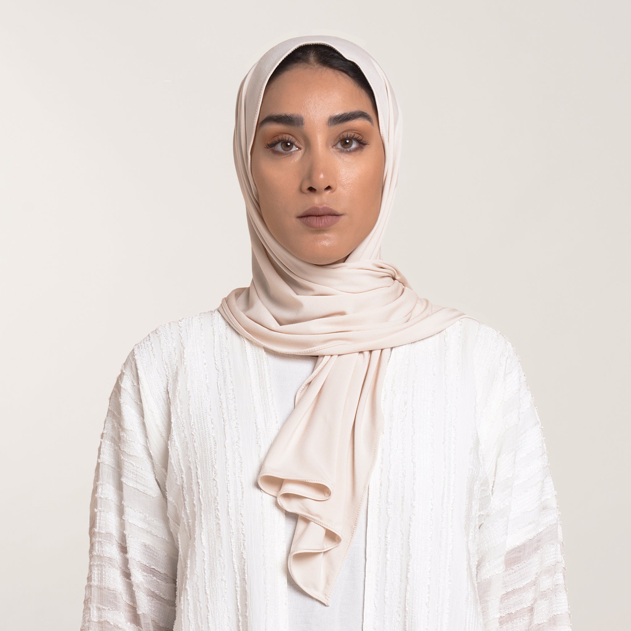 CC Malmal Jersey Hijab - Cream