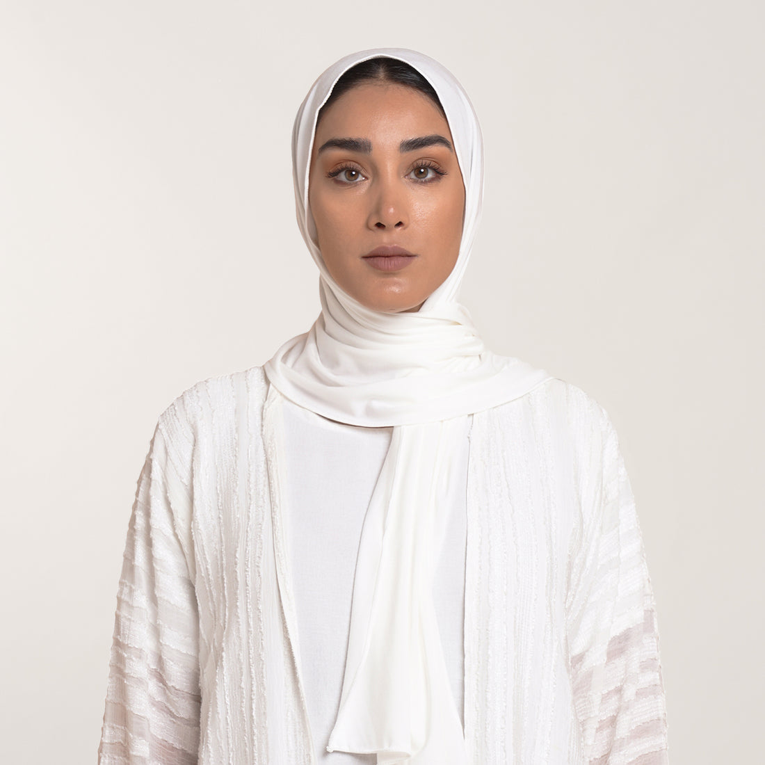 CC Malmal Jersey Hijab - Off White