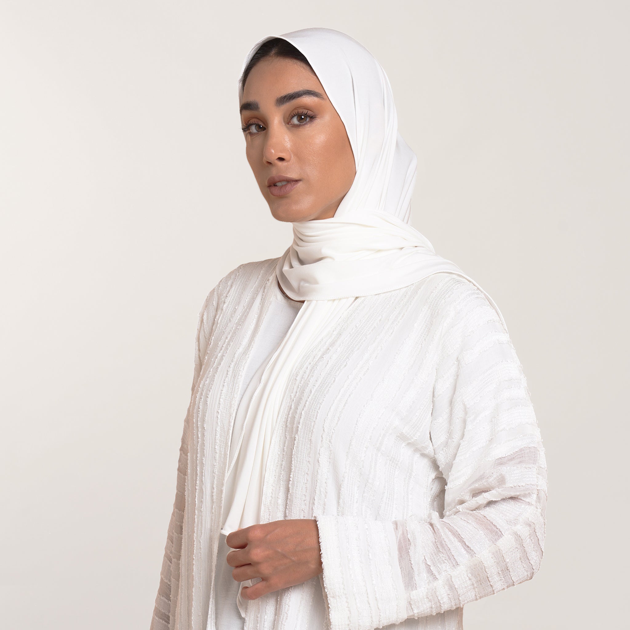 CC Malmal Jersey Hijab - Off White