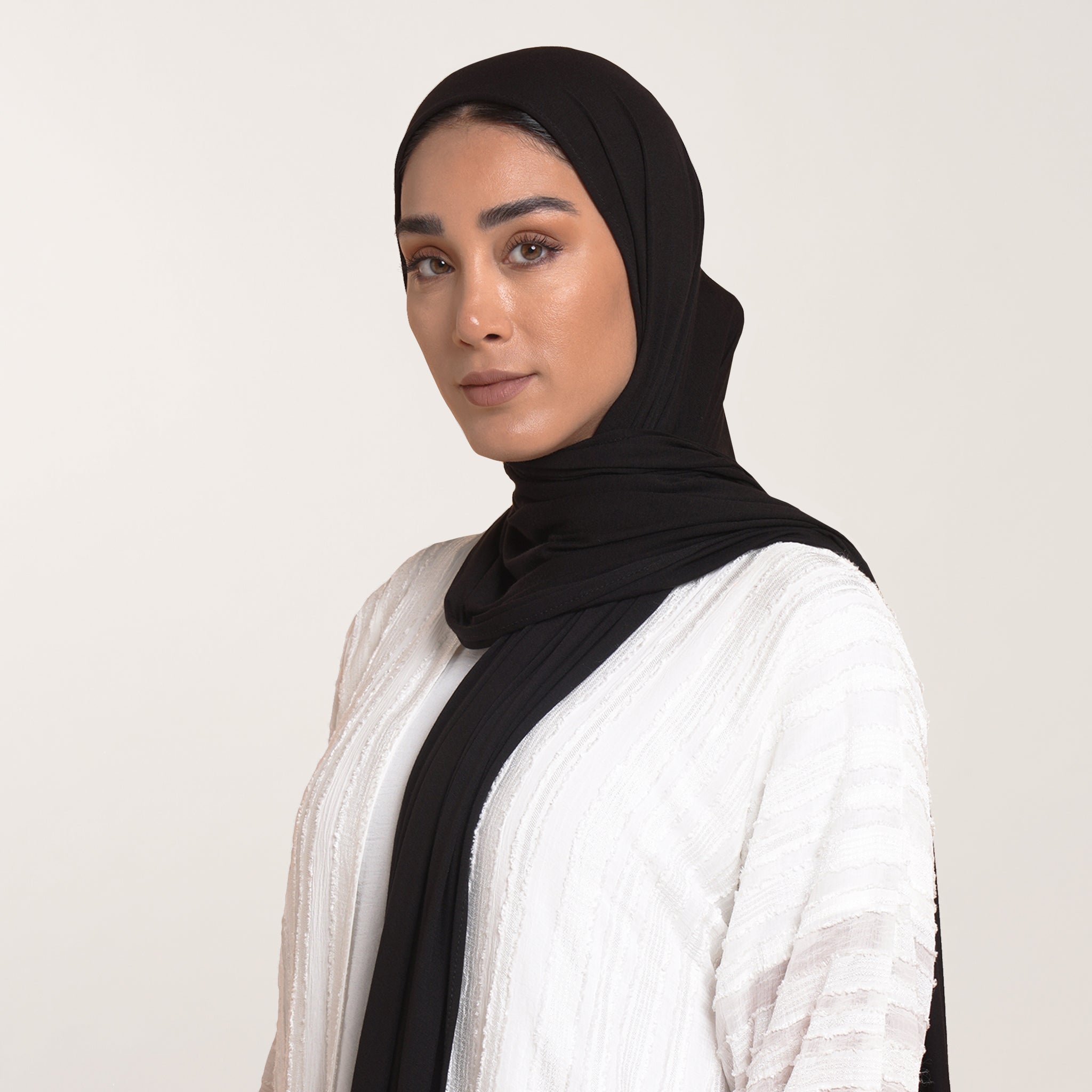 CC Malmal Jersey Hijab - Jet Black