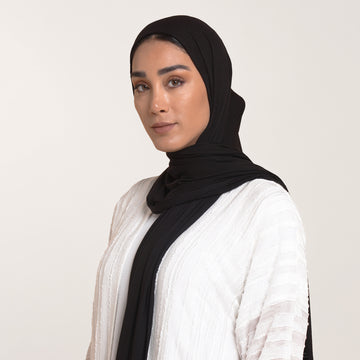 CC Malmal Jersey Hijab - Jet Black