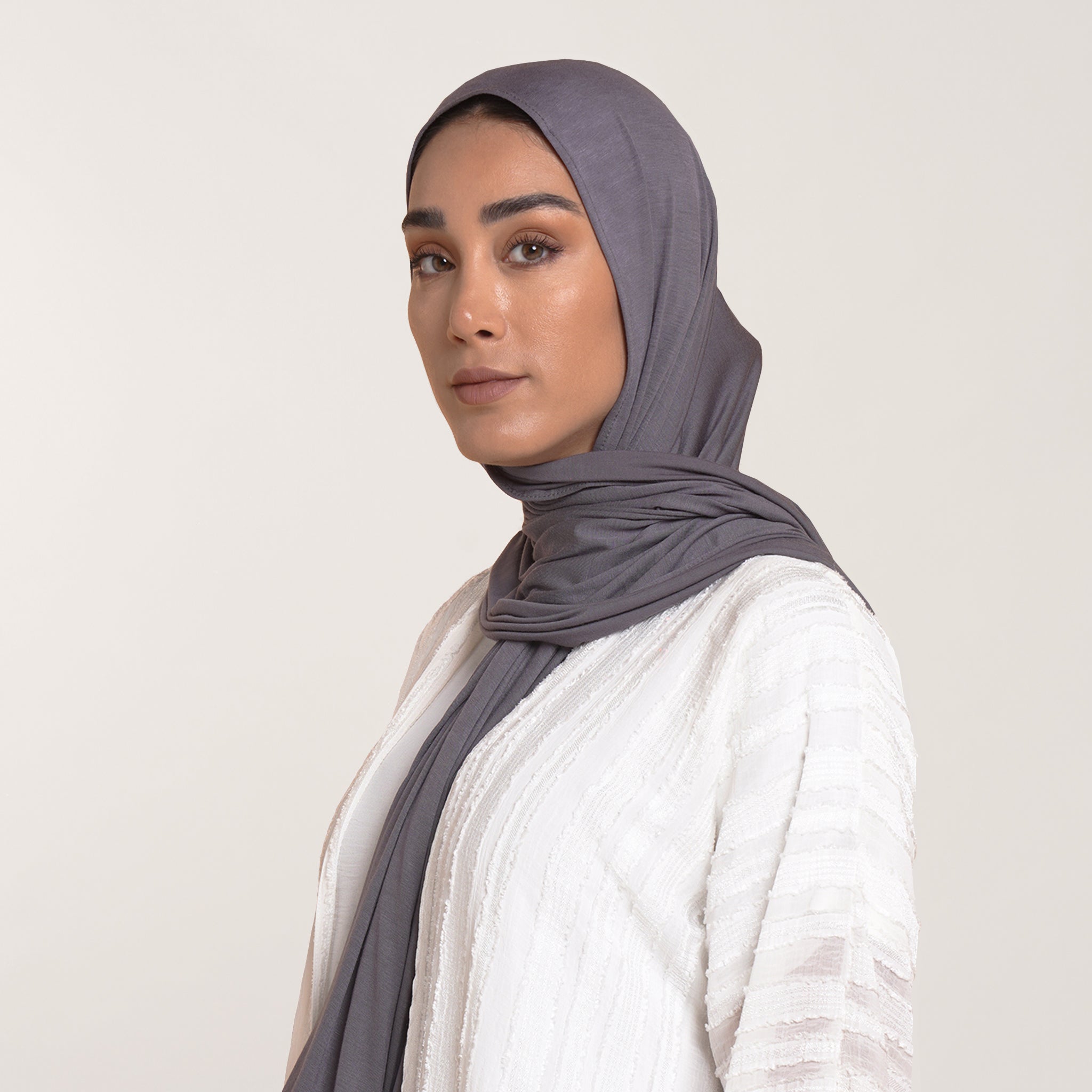 CC Malmal Jersey Hijab - Slate Gray