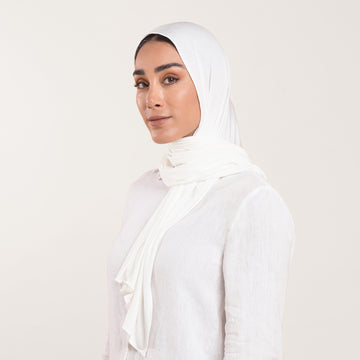 Modal Baby Hijab - Ivory White