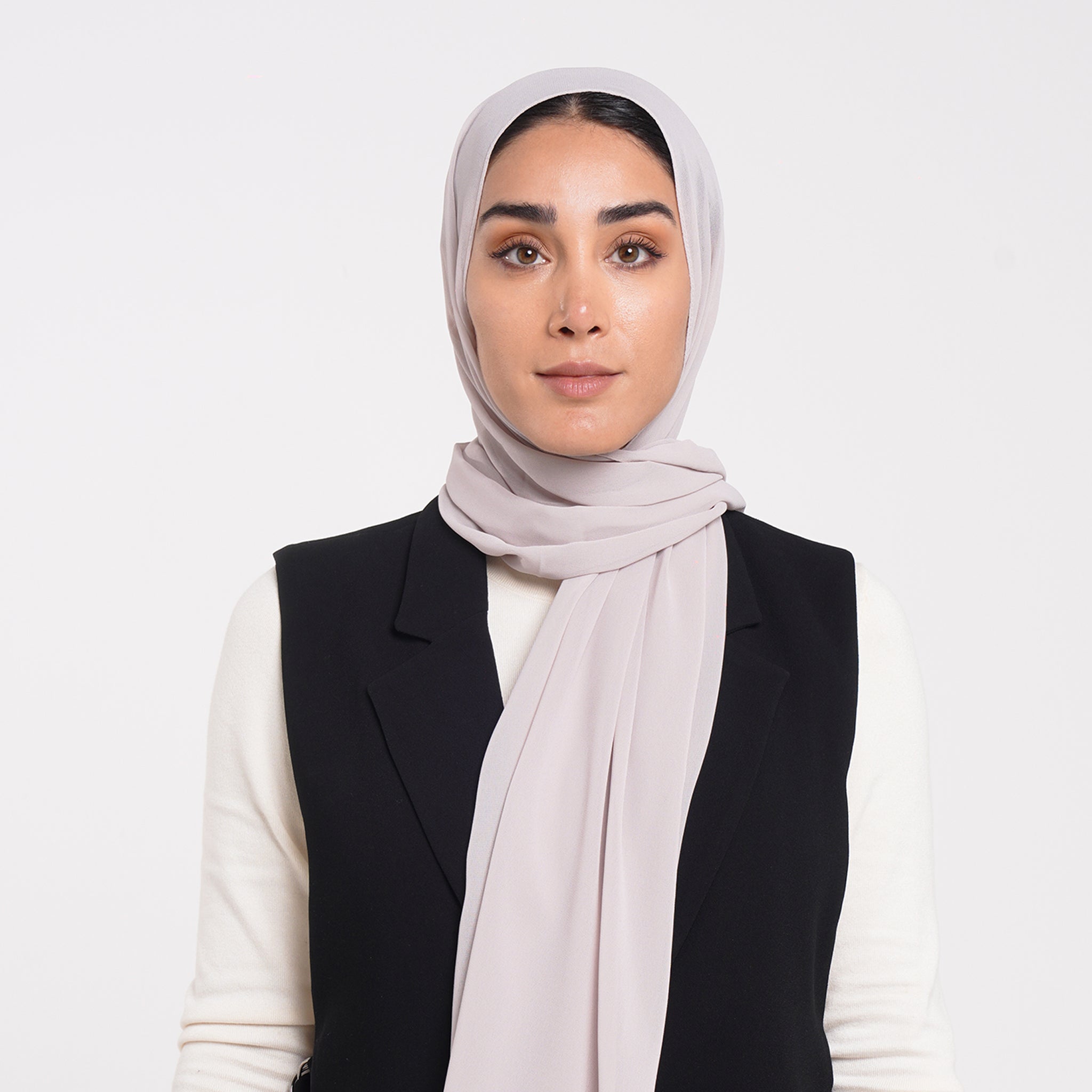 Korean Plain Chiffon Hijab - Muted Dusty Rose