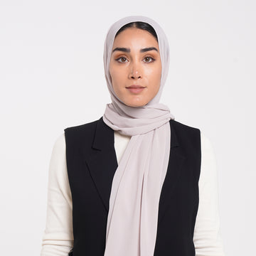 Korean Plain Chiffon Hijab - Muted Dusty Rose
