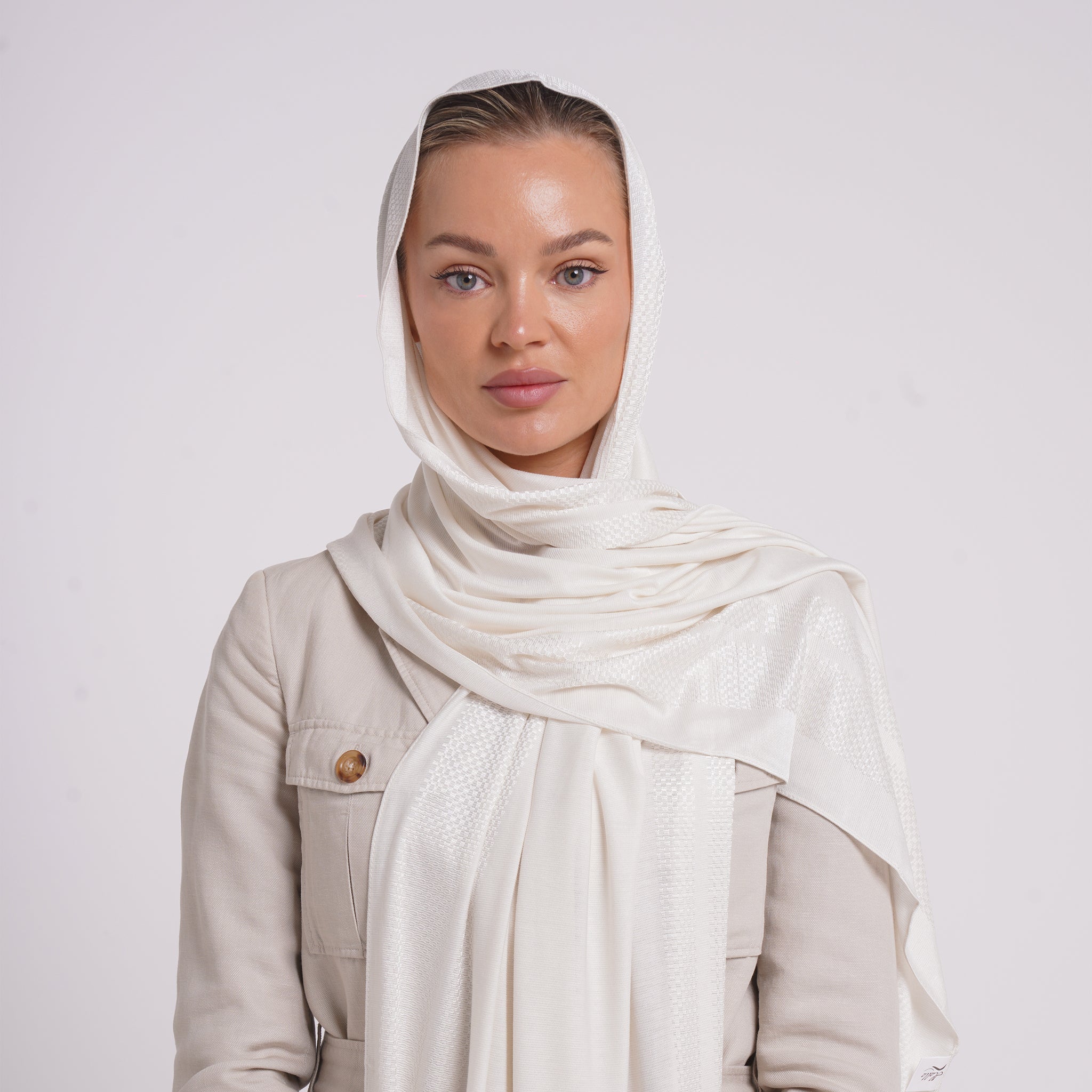 Hijab Jackard - Cream