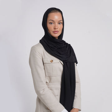 Hijab Jackard - Black