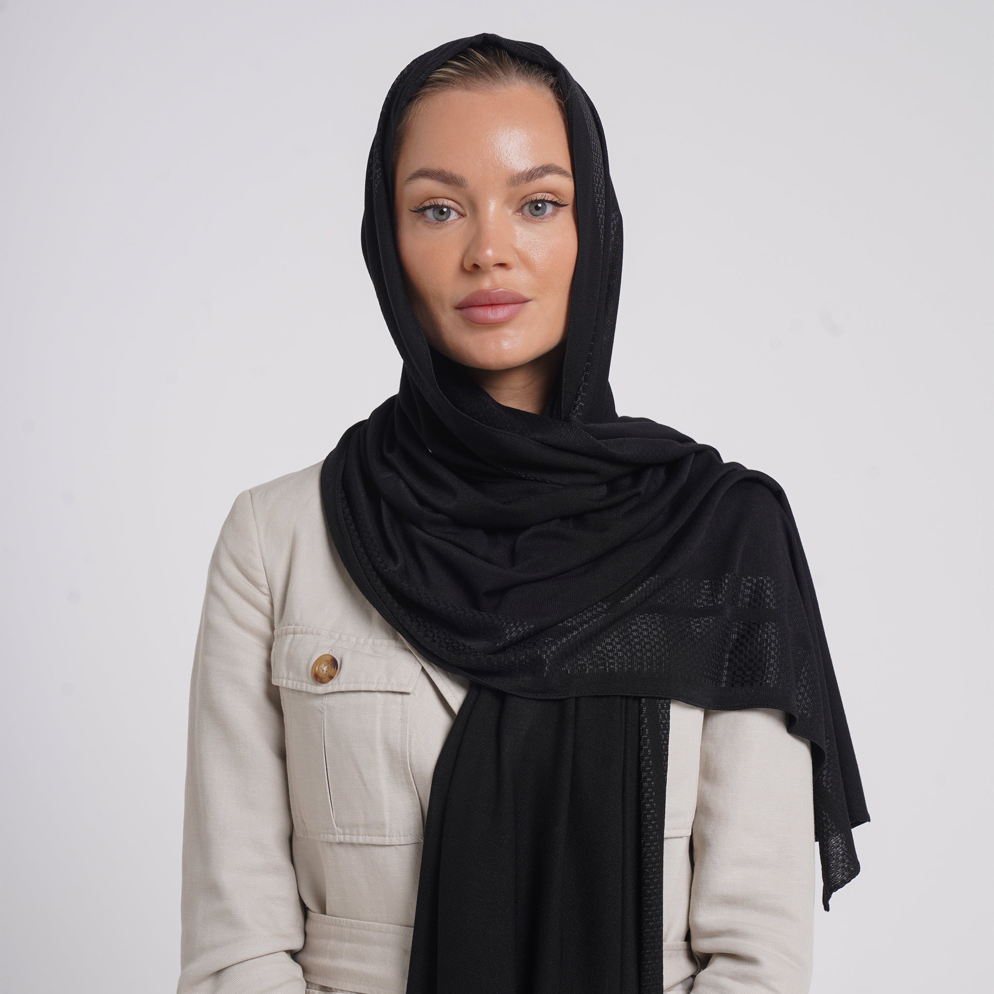 Hijab Jackard - Black