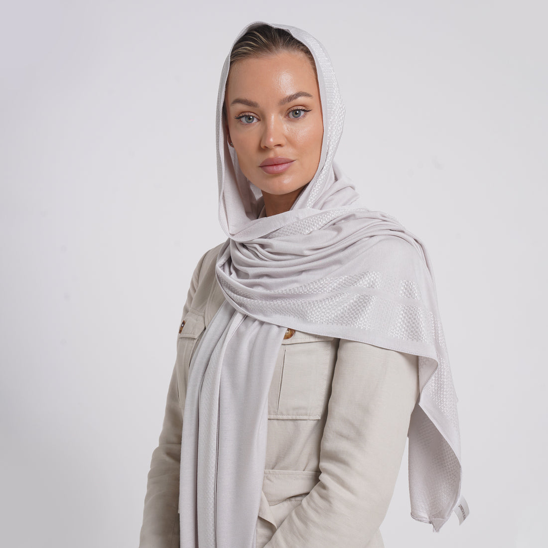 Hijab Jackard - Light Grey
