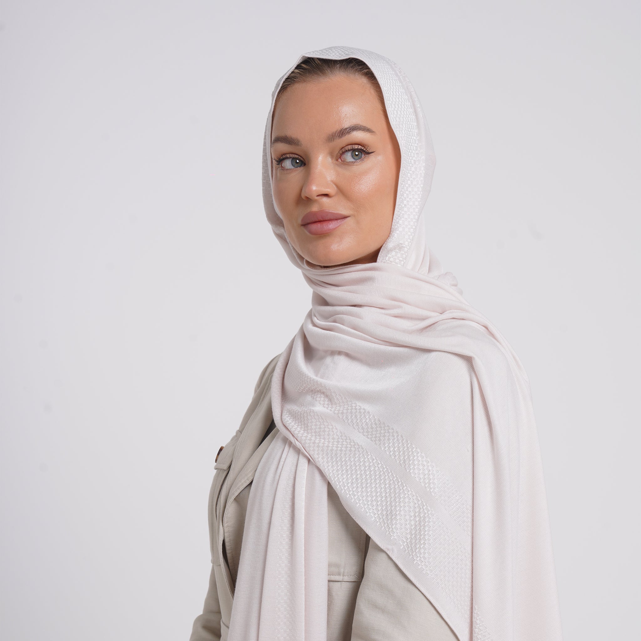 Hijab Jackard - Light Grey