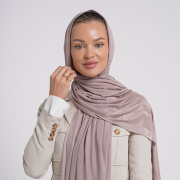 Hijab Jackard - Taupe
