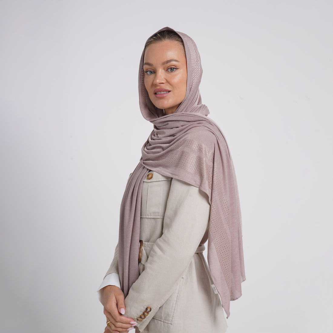 Hijab Jackard - Taupe