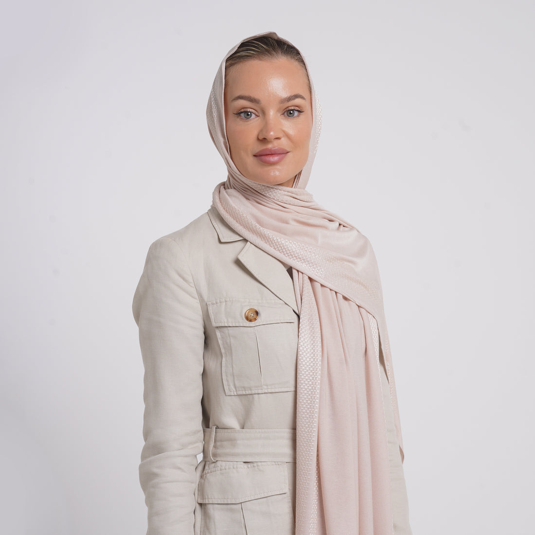 Hijab Jackard - Blush Pink
