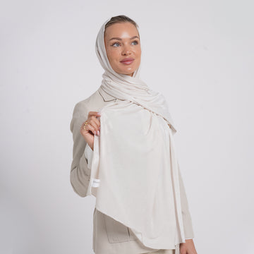 Hijab Jackard - Off White