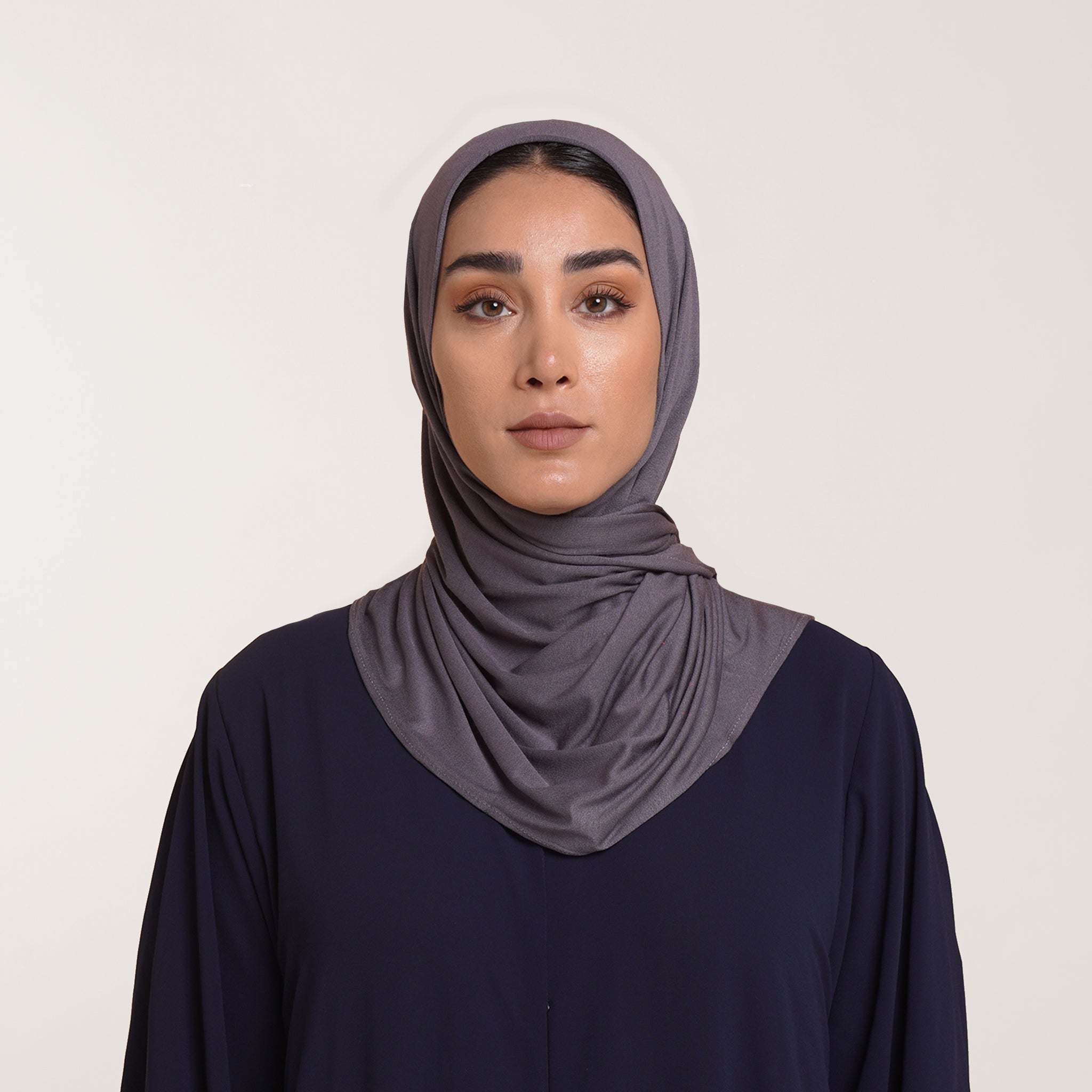 CC Malmal folded Hijab(Chafsa) - Smoky Taupe