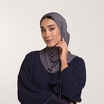 CC Malmal folded Hijab(Chafsa) - Smoky Taupe