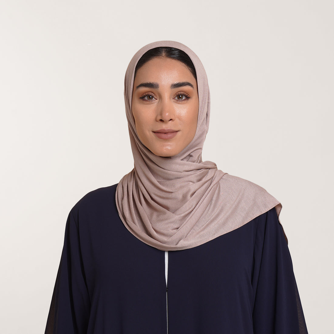 CC Malmal folded Hijab(Chafsa) - Light Mushroom Taupe