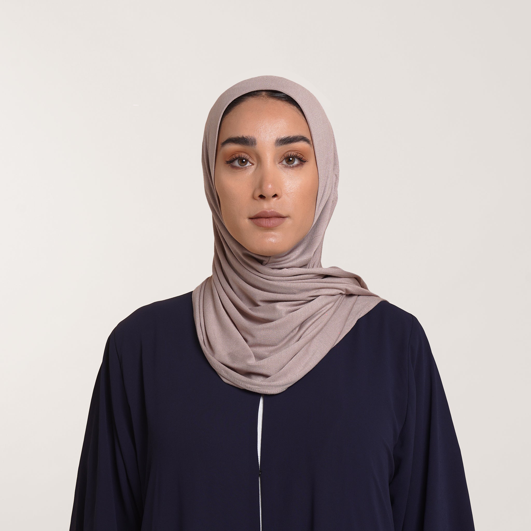 CC Malmal folded Hijab(Chafsa) - Warm Taupe Beige