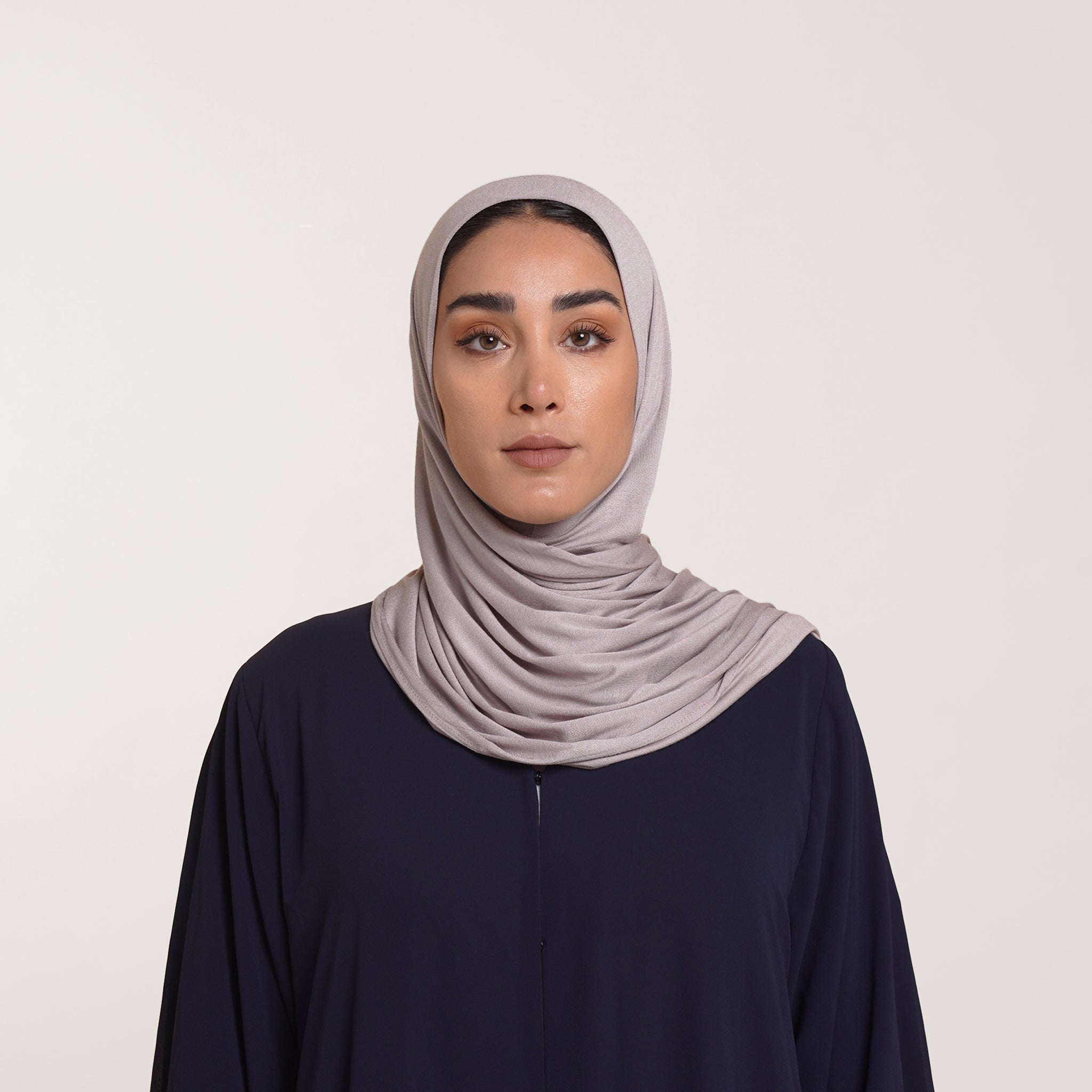 CC Malmal folded Hijab(Chafsa) - Dusty Mushroom Grey
