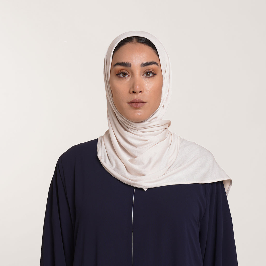 CC Malmal folded Hijab(Chafsa) - Ivory Cream
