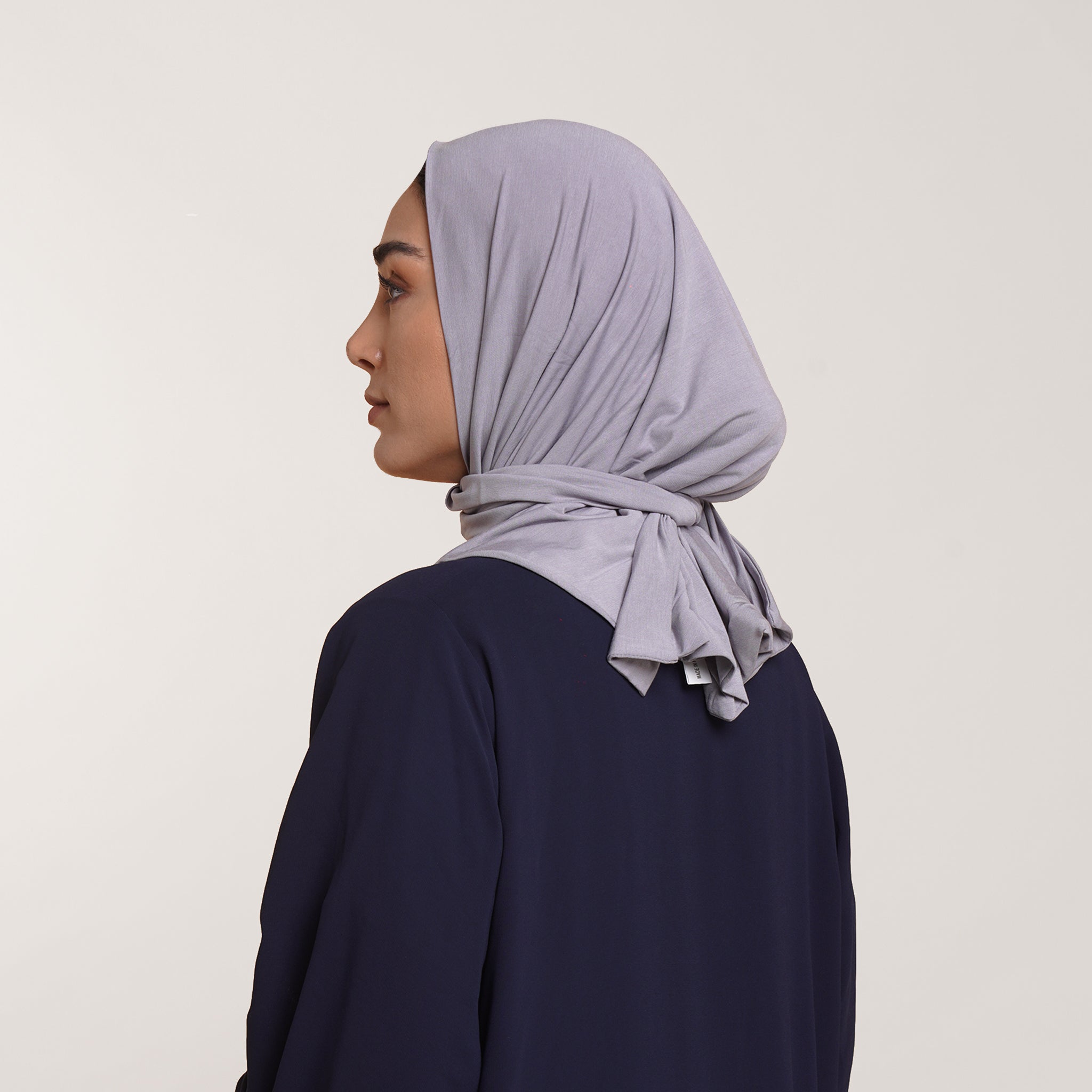 Modal Tie-back Instant Hijab - Cool Mist Grey