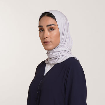 Modal Tie-back Instant Hijab - Soft Dove Gray