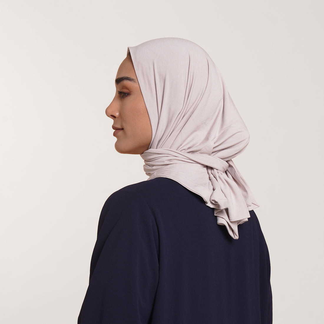 Modal Tie-back Instant Hijab - Dusty Blush Beige