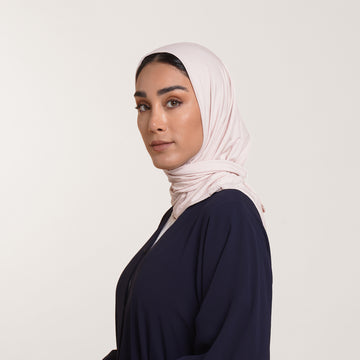 Modal Tie-back Instant Hijab - Soft Blush Beige
