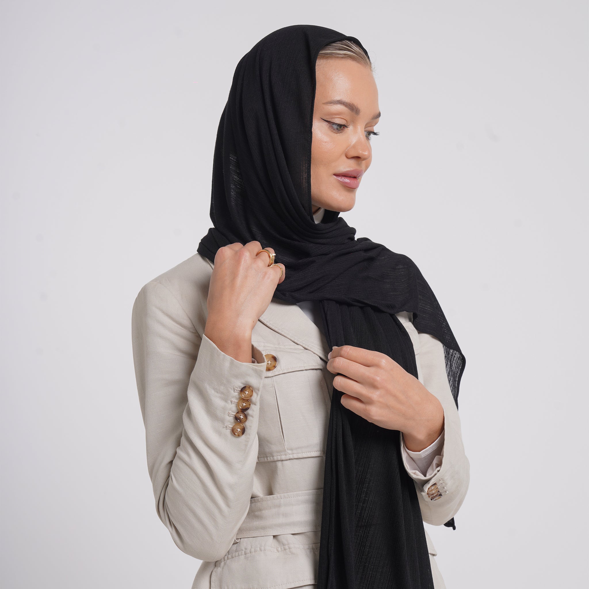 Lulua Lady Hijab - Classic Jet Black