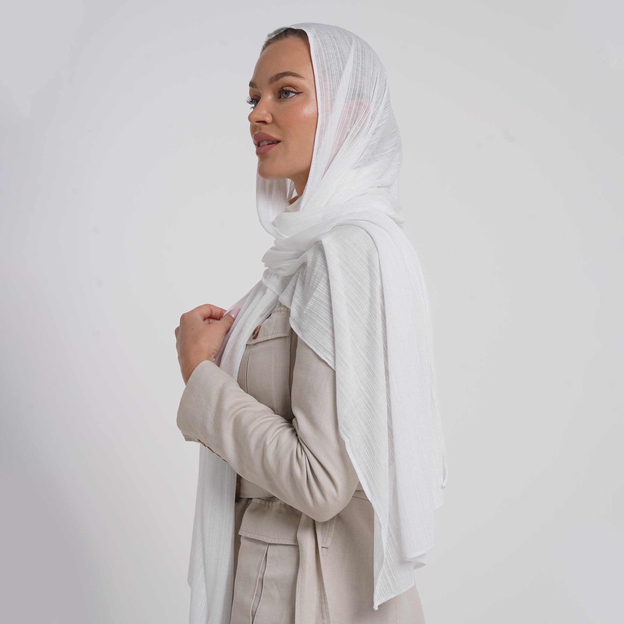 Lulua Lady Hijab - Pure Cloud White