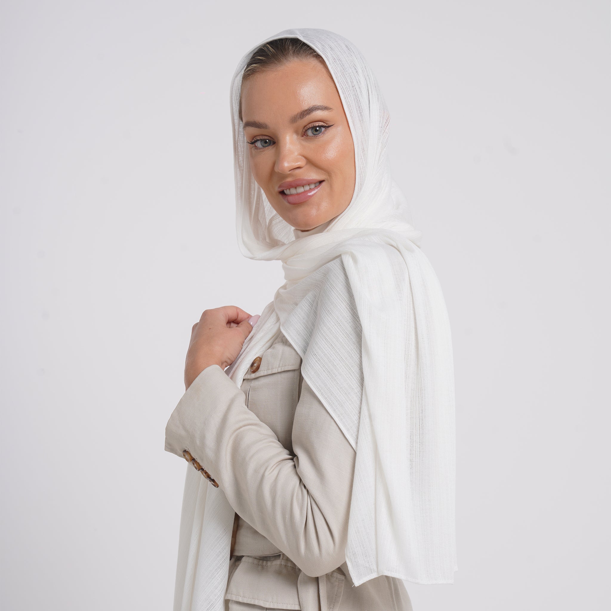 Lulua Lady Hijab - Pure Cloud White