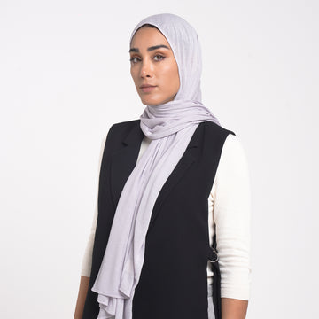 Turkish Cotton Hijab - Soft Ash Lilac