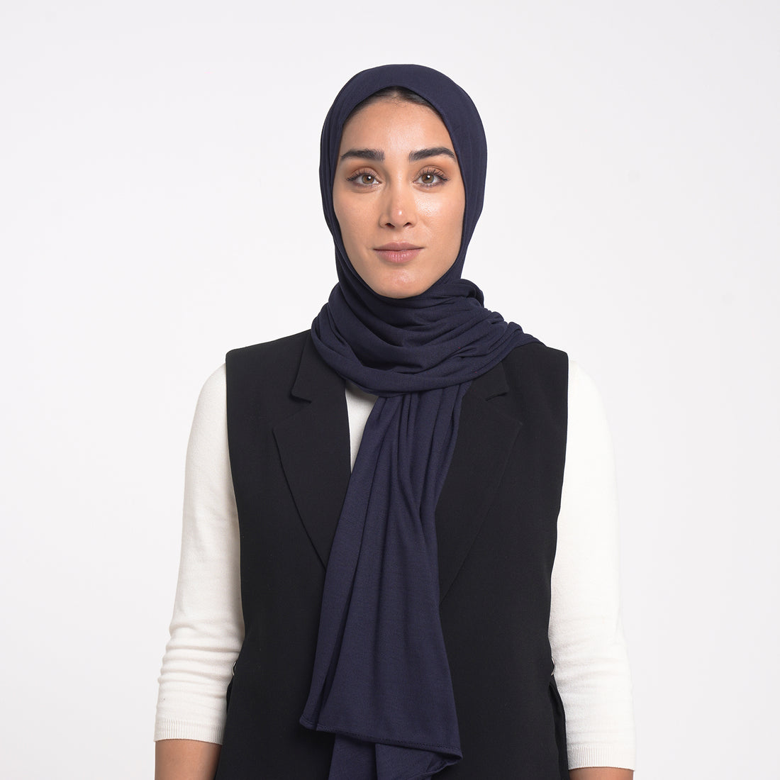 Turkish Cotton Hijab - Midnight Navy