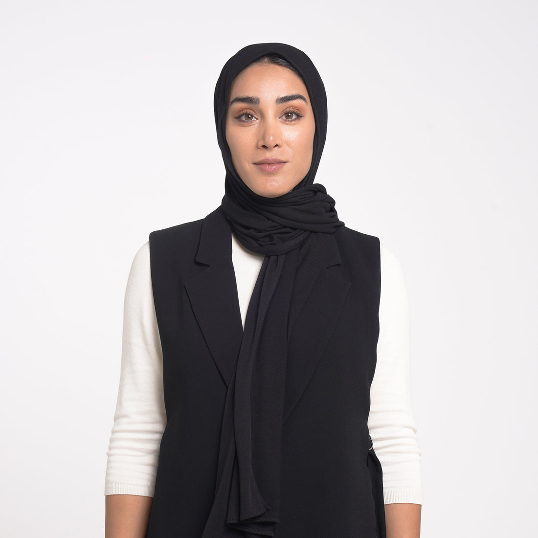 Turkish Cotton Hijab - Jet Black